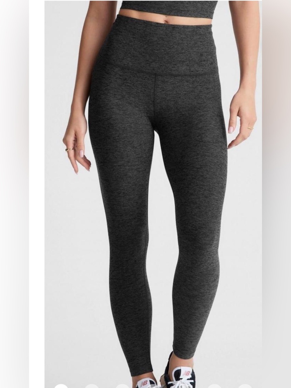 Beyond Yoga Heather Charcoal Gray High-Waist Leggings
